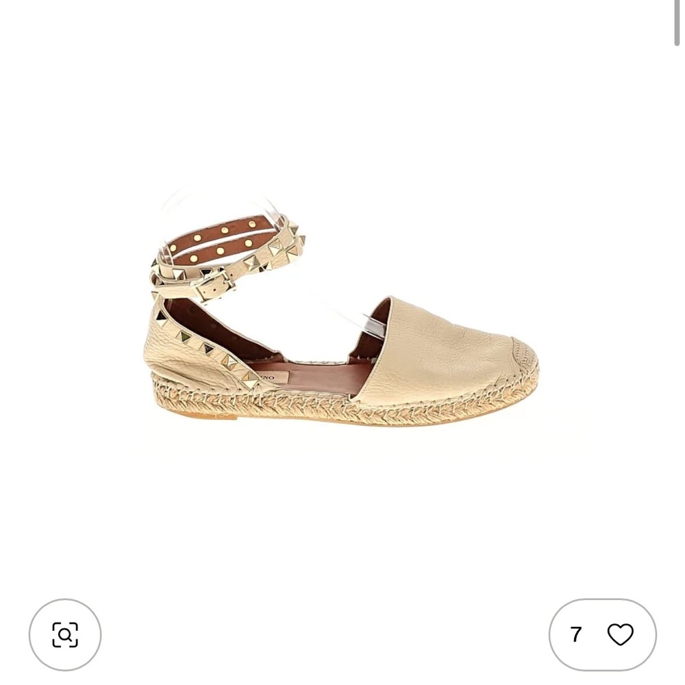 Valentino Beige Studded Espadrilles